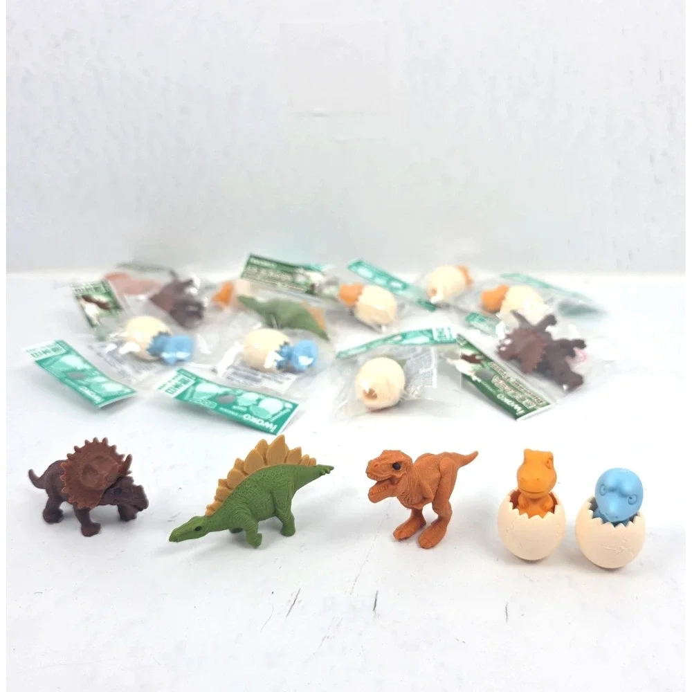 Lot of 11 Iwako‎ Japanese 3D Puzzle Erasers Dinosaurs and Dino Babies Eggs NEW